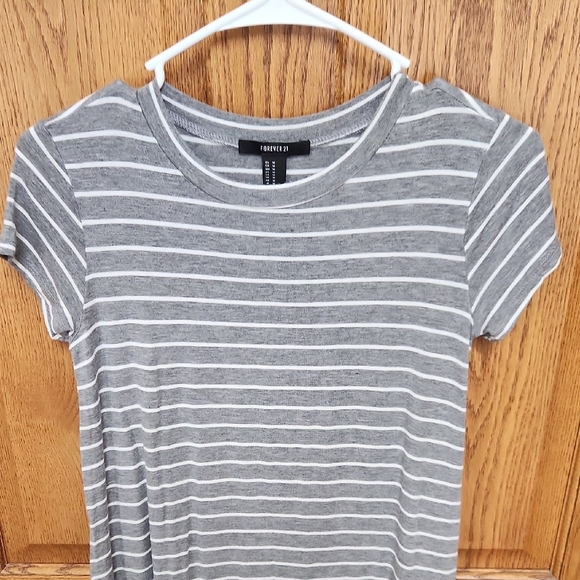 Forever 21 Heather Gray Striped Dress - Picture 3 of 5